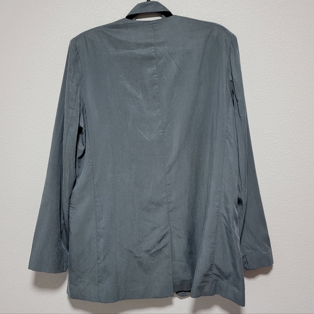 Lattelier Layered Charcoal Blazer Linen Blend XL - Picture 8 of 10